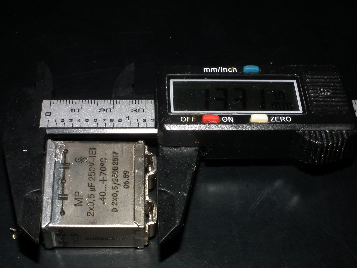Siemens Klangfilm PIO capacitors 2x0.5uF/250V glass end seal two pcs 500nF