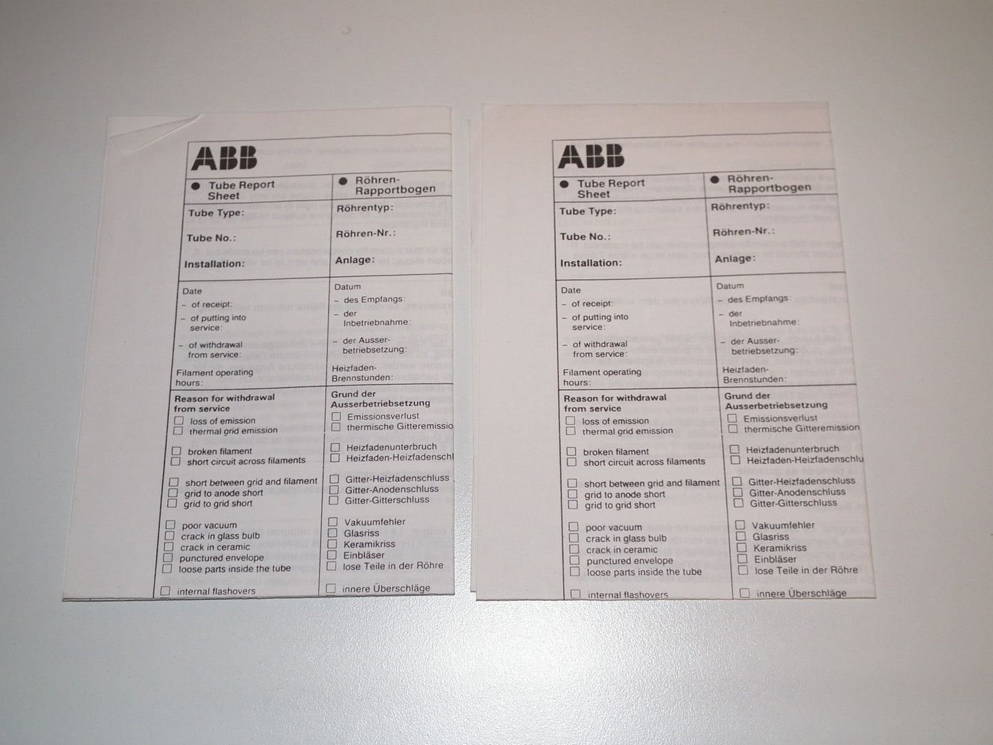 T510-1 ABB Triodes Swiss Made matched pair NOS NIB Brown Boveri CH
