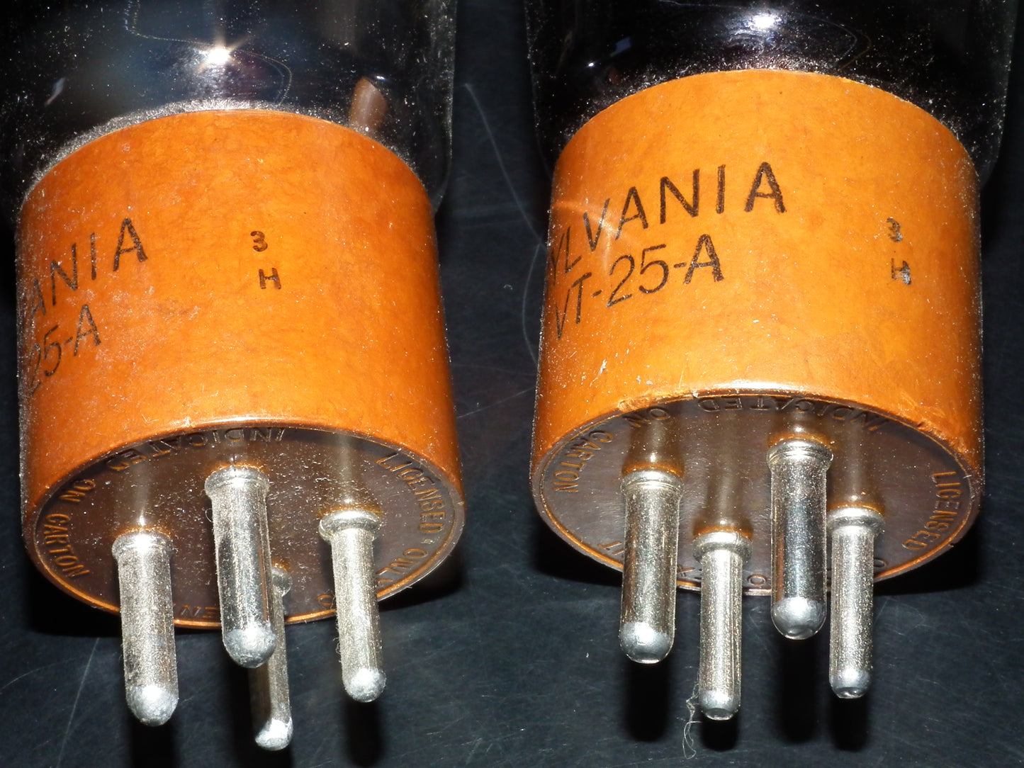 Matched Pair (2 tubes) Sylvania VT-25A NOS Long Anode DHT