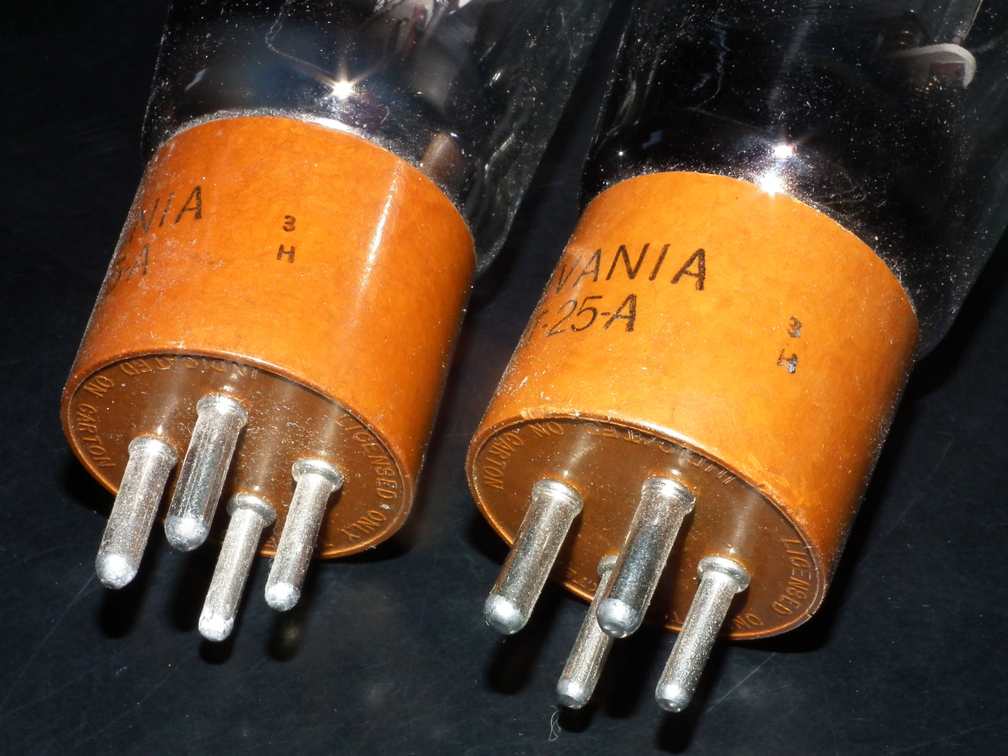 Matched Pair (2 tubes) Sylvania VT-25A NOS Long Anode DHT