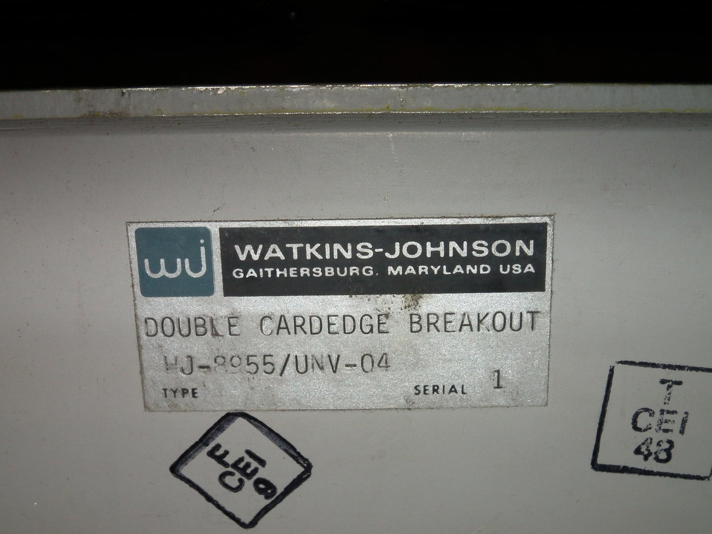 Watkins-Johnson WJ-8955 Double Cardedge Breakout