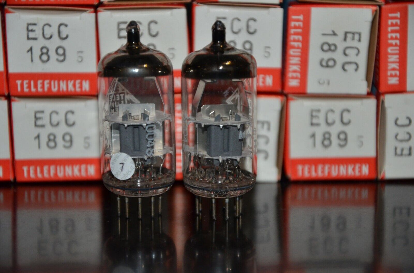 ECC189 6ES8 Philips (Rebranded Telefunken) NOS Platinum Matched Pair Low Noise