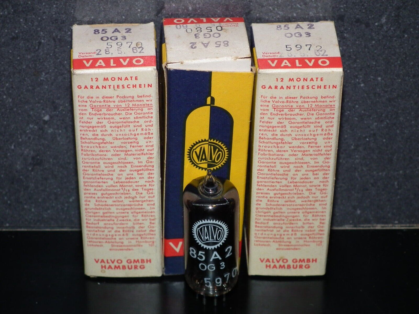 85A2 Valvo 0G3 OG3 NOS NIB Old Type