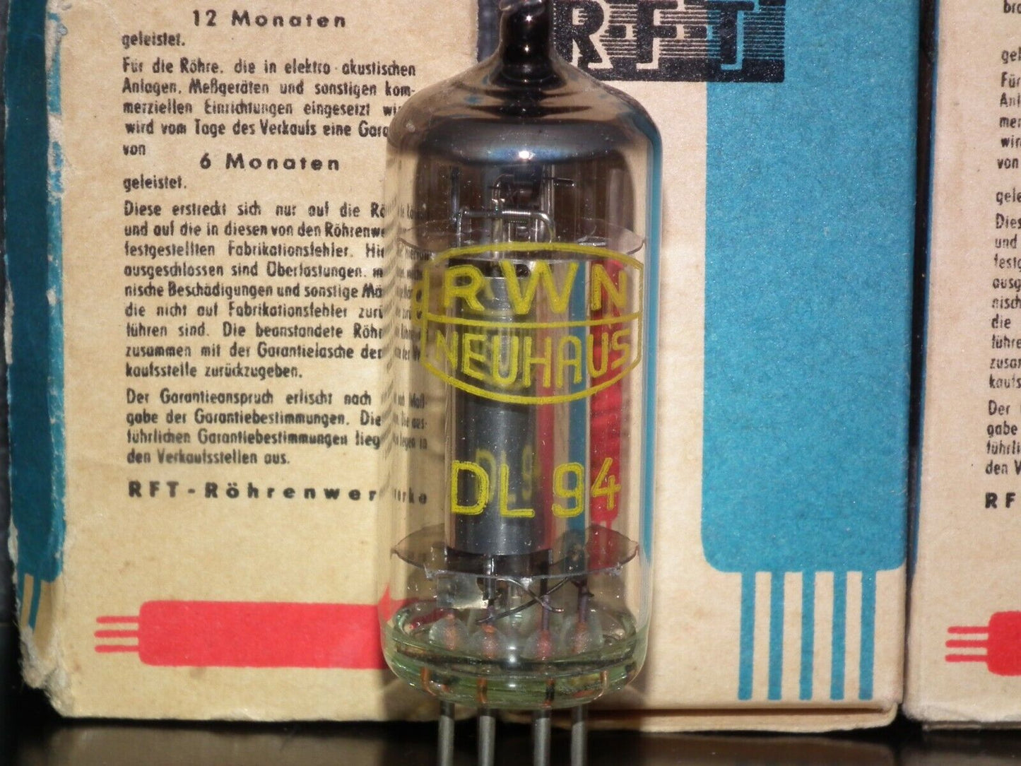 DL94 RFT 3V4 - NOS in original boxes RARE EARLY 60s VERSION, the same codes