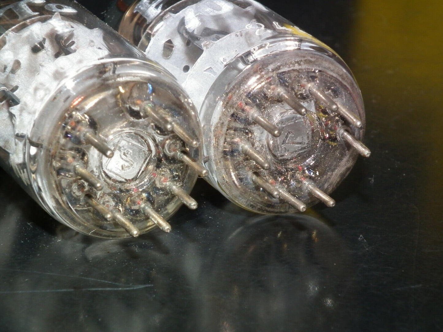 Telefunken ECC801S Matched pair, triple mica, Diamond bottom NOS NIB Siemens box