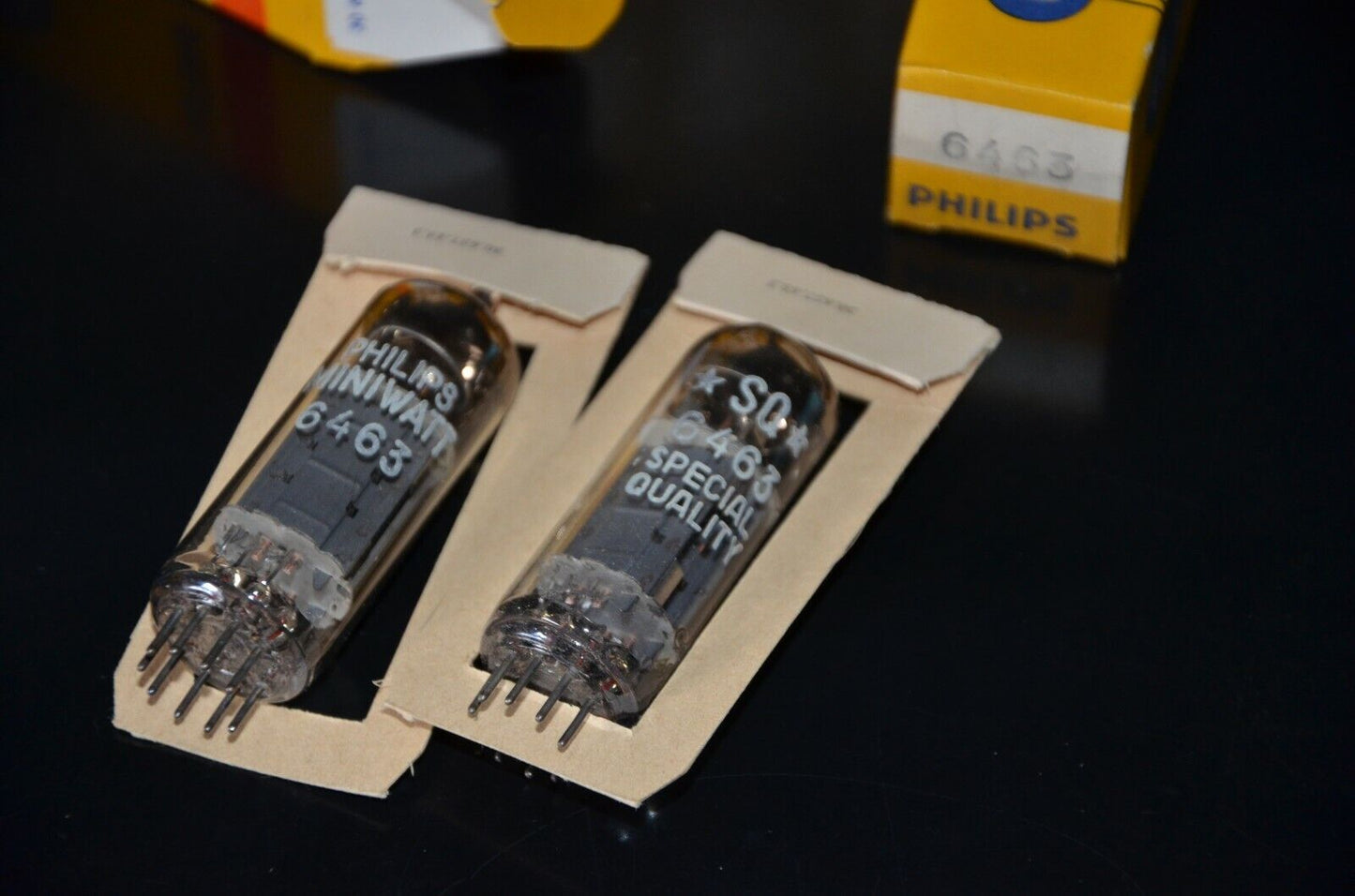 6463 Platinum Matched Pair Philips Heerlen Holland NOS NIB RARE WELDED PLATES SQ