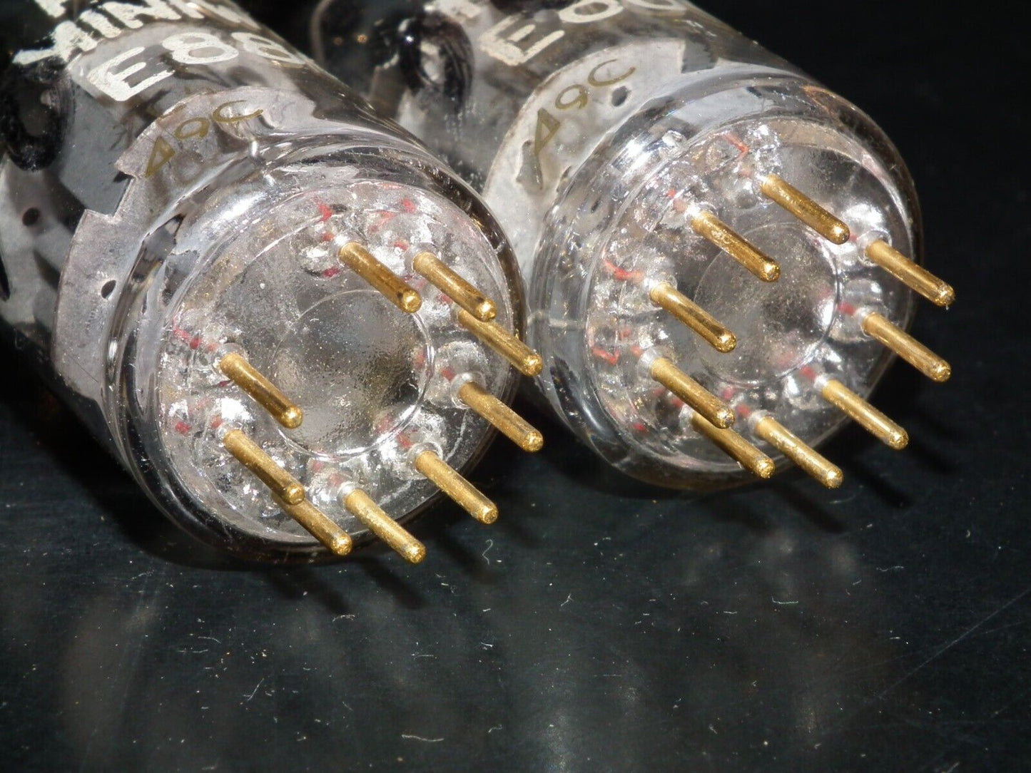 Matched Pair Philips E88CC 6922 (Rare Curved D Getter) Used tested NOS