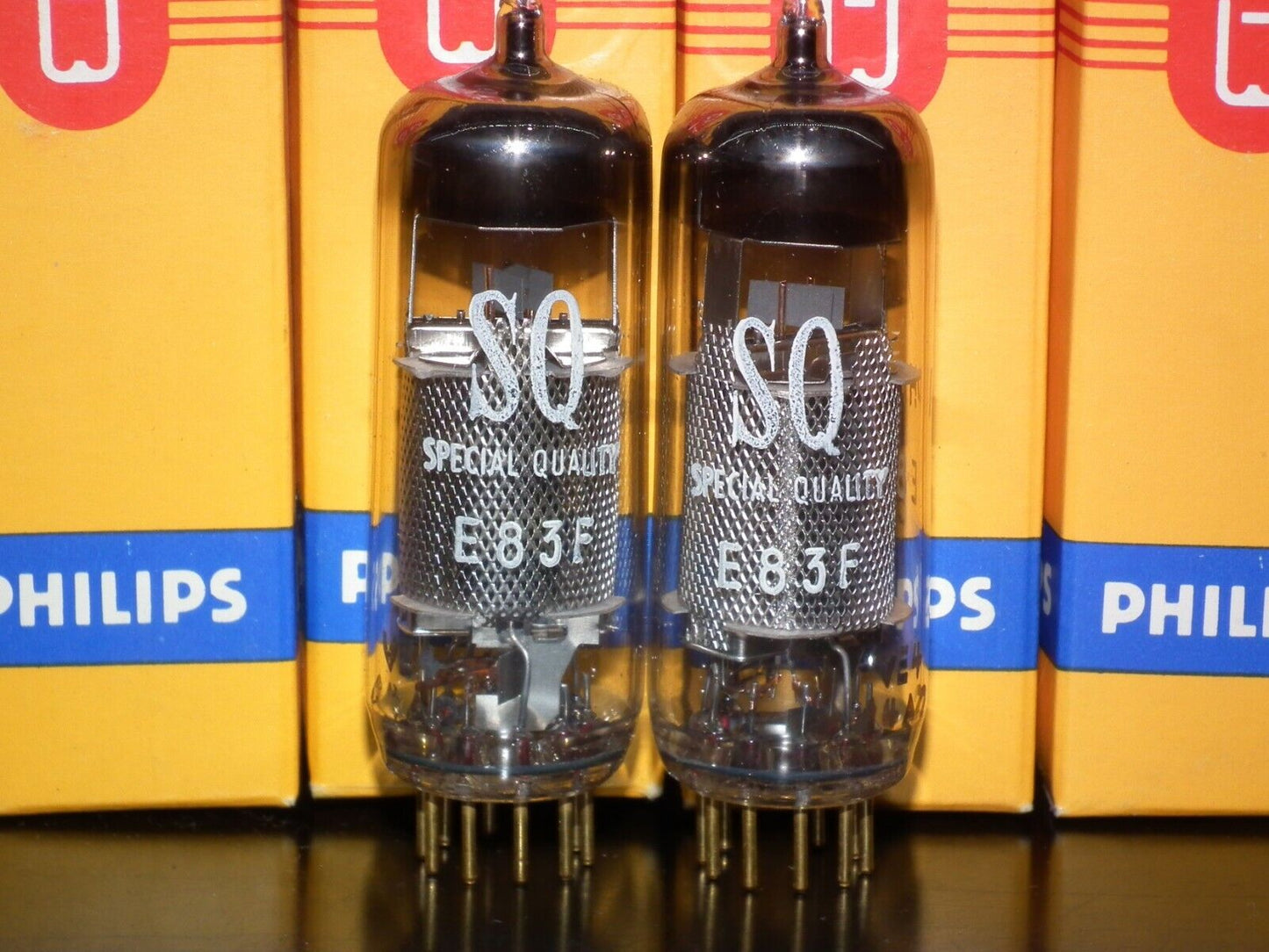 E83F Philips Matched Pair NOS NIB Heerlen Big round getter LOW Noise
