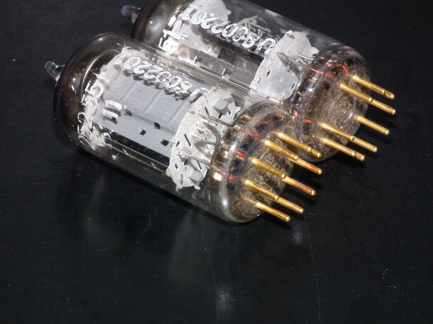 Platinum Matched Pair 6211 Telefunken ~ECC82 Tested NOS DB Gold Pins ULM ECC802S