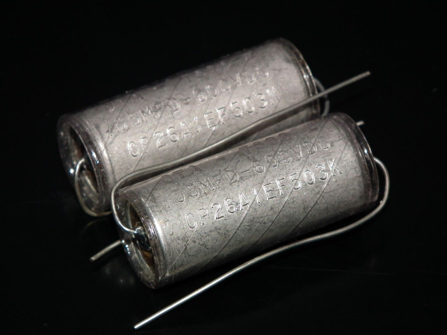 One Vintage GUDEMAN PIO Capacitors 50nF 600V 0.05uF NOS Paper In Oil Engraved