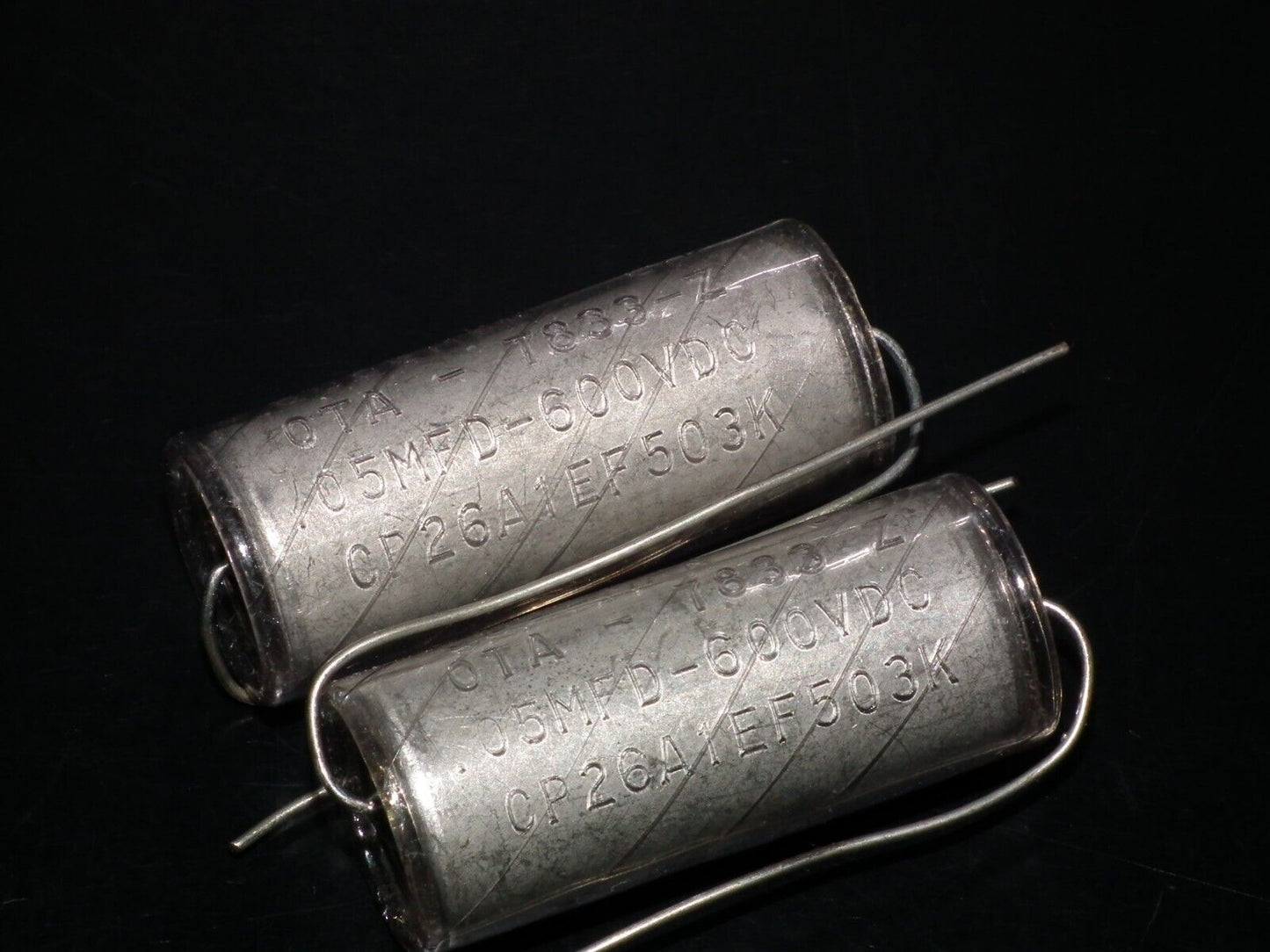 One Vintage GUDEMAN PIO Capacitors 50nF 600V 0.05uF NOS Paper In Oil Engraved