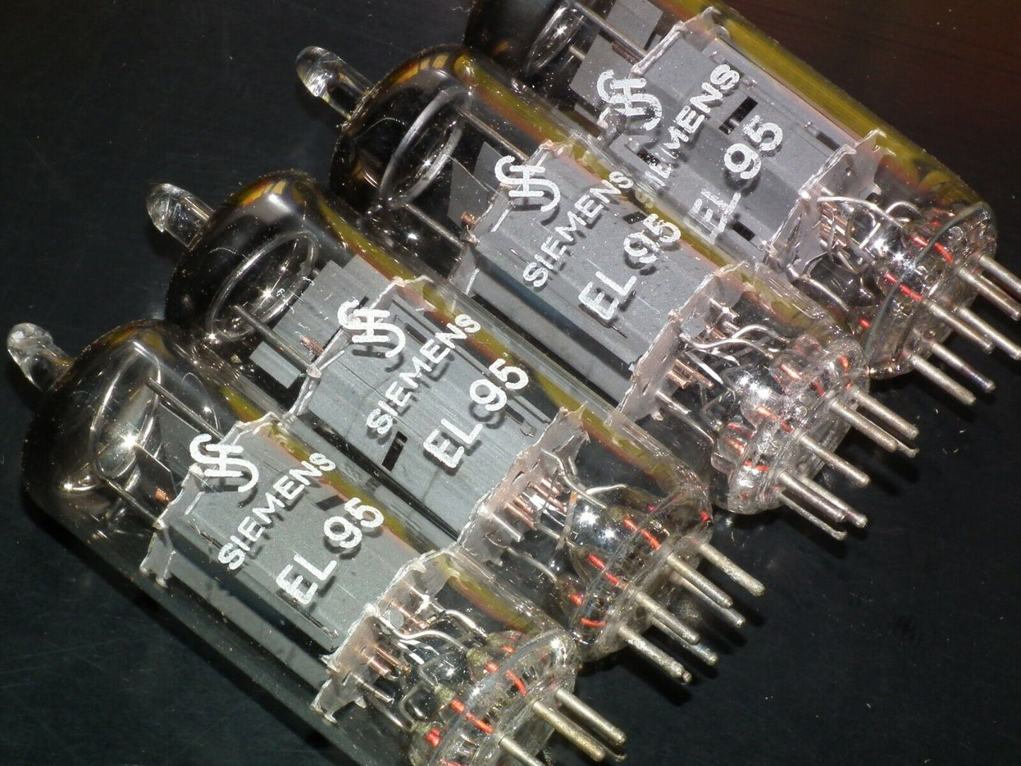 EL95 6DL5 Siemens & Halske Munich platinum matched quad (4 tubes) NOS NIB