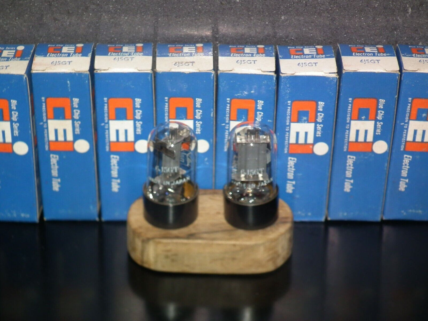 Platinum Matched Pair 6J5GT CEI NOS NIB Made in Japan (6J5G 6J5GT)