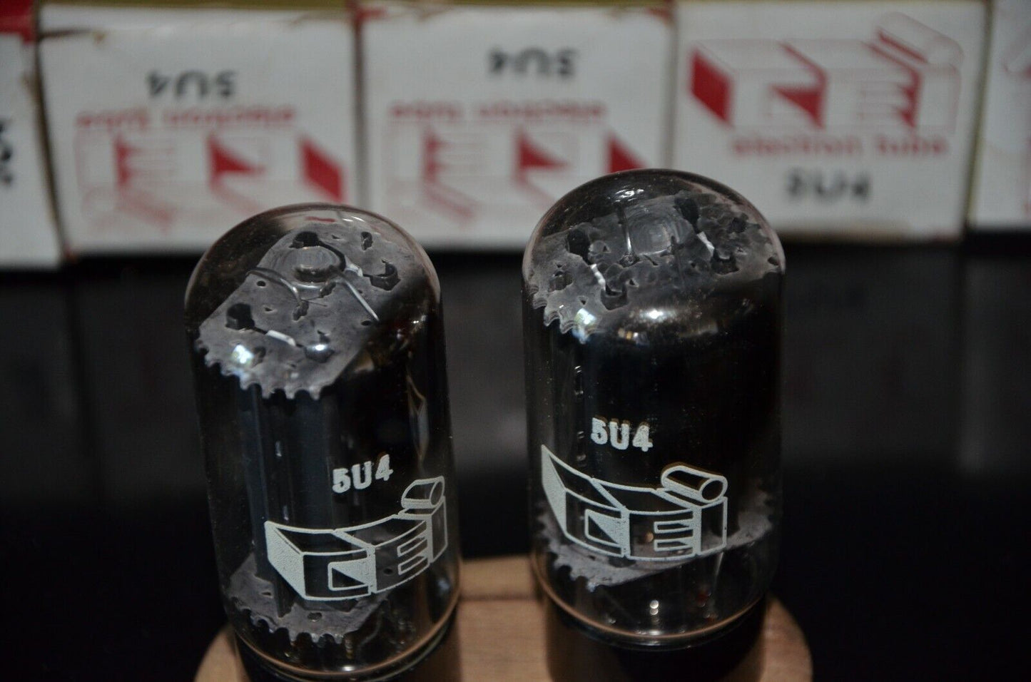 5U4GB RCA CEI VT-244 NOS NIB Black Plates - Carbonized Nickel STRONG Balanced