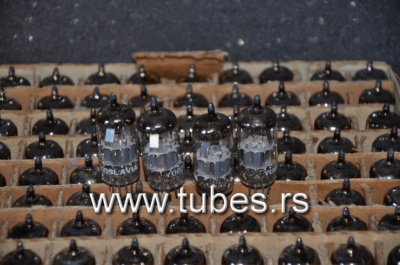 PCC88 7DJ8 EI Yugoslavia NOS One piece (A frame dimpled getter Philips type)
