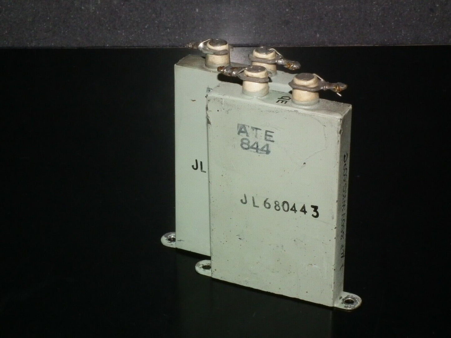 Two vintage RARE PIO capacitors 1uF / 350V DC tube audio 1mfd 350VDC