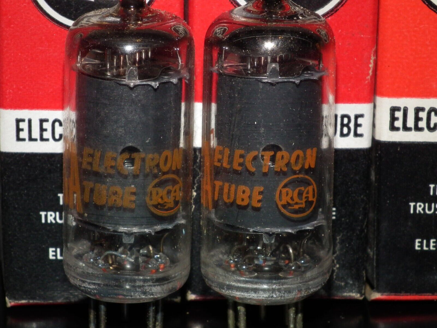 One (1 pcs) 6AU6A RCA EF94 Microphone pentode RARE Old Type - Low Noise Tested