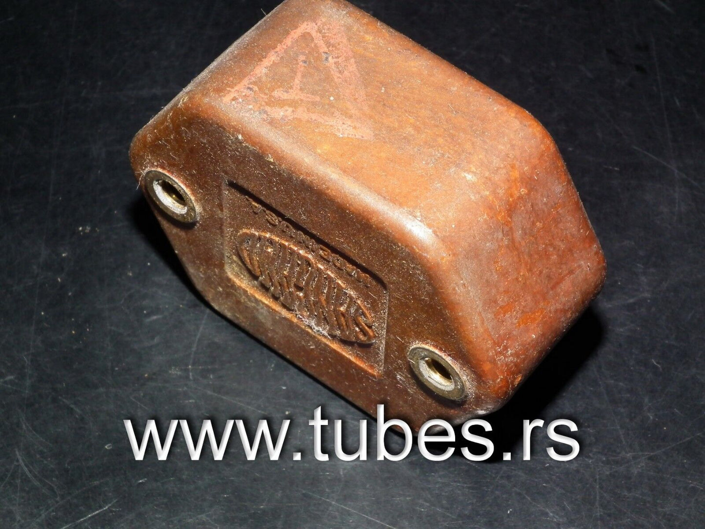 One vintage MICA capacitor 0.0004 mfd 2500V Sangamo USA 400pf 2.5KV