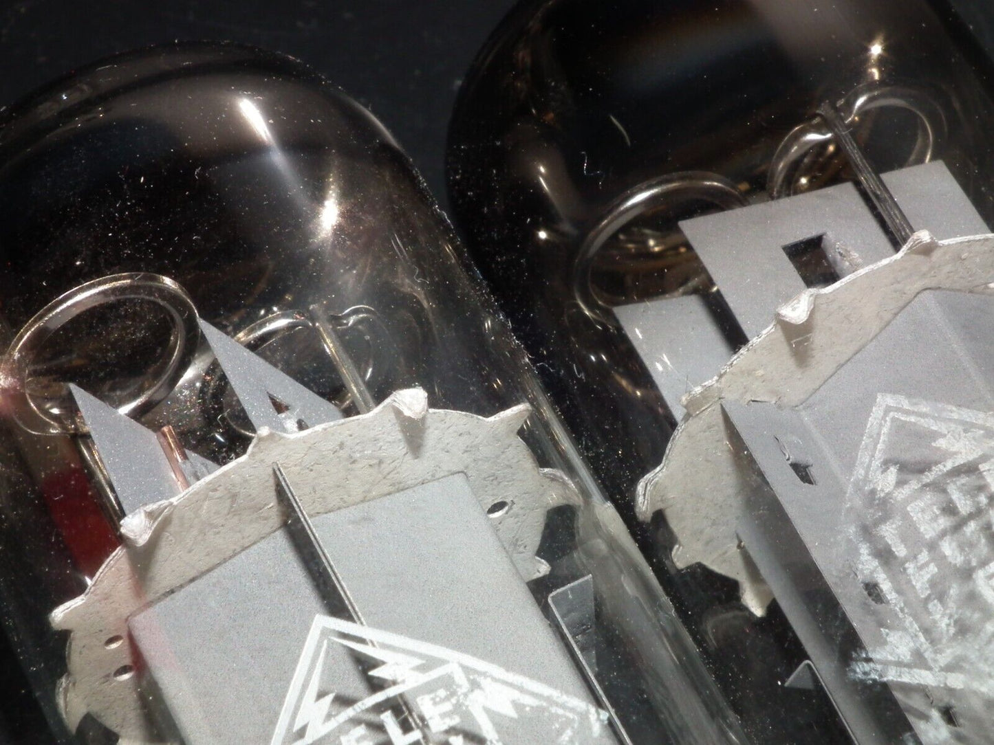 EL34 Telefunken OO Getter Brown Base NOS NIB Platinum Matched Pair Ulm W.Germany
