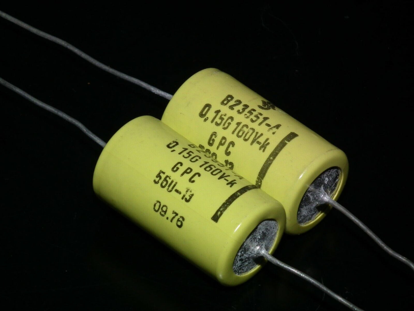 Two 2 NOS vintage Siemens MKL Capacitors 150nF 160v 0.15u Klangfilm Germany 70s