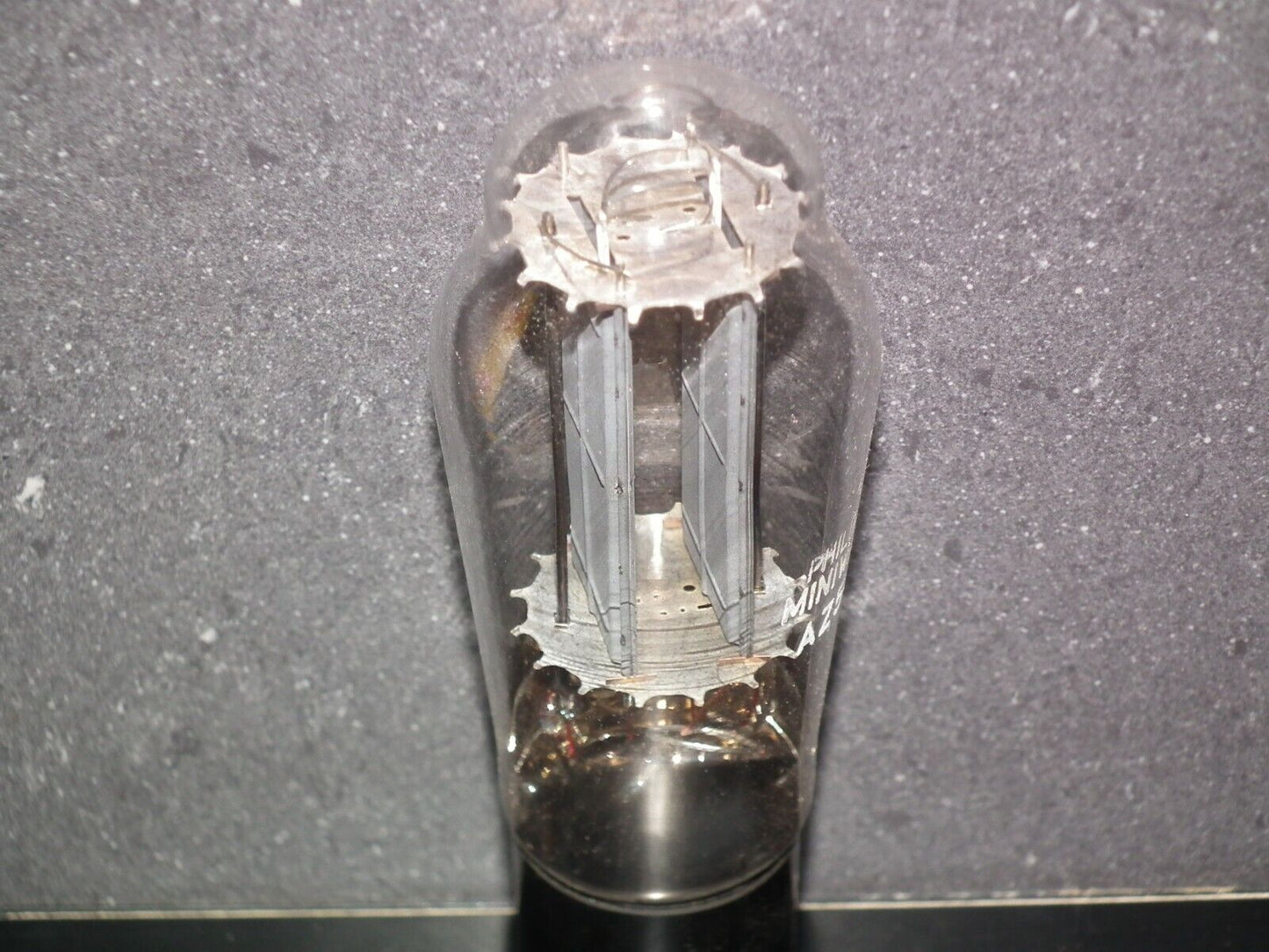 AZ50 Philips rectifier NOS NIB, dual OO getter, Blackburn 1960, WELDED PLATES