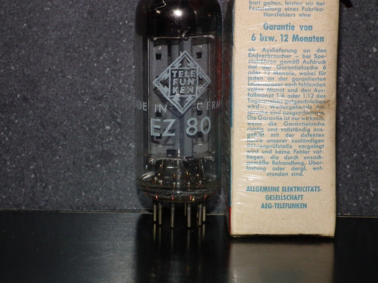 EZ80 Telefunken 6V4 NOS NIB diamond bottom Ulm plant