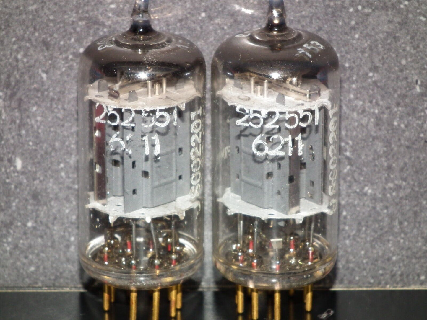 Platinum Matched Pair 6211 Telefunken ~ECC82 Tested NOS DB Gold Pins ULM ECC802S