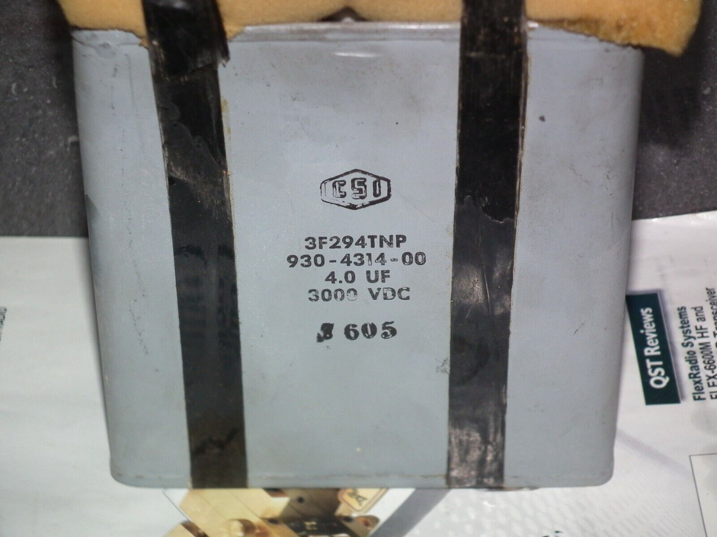 Genuine CSI PIO Capacitor 4mfd 3000V NOS One pcs (1 capacitor) 4u 3000V 3KV