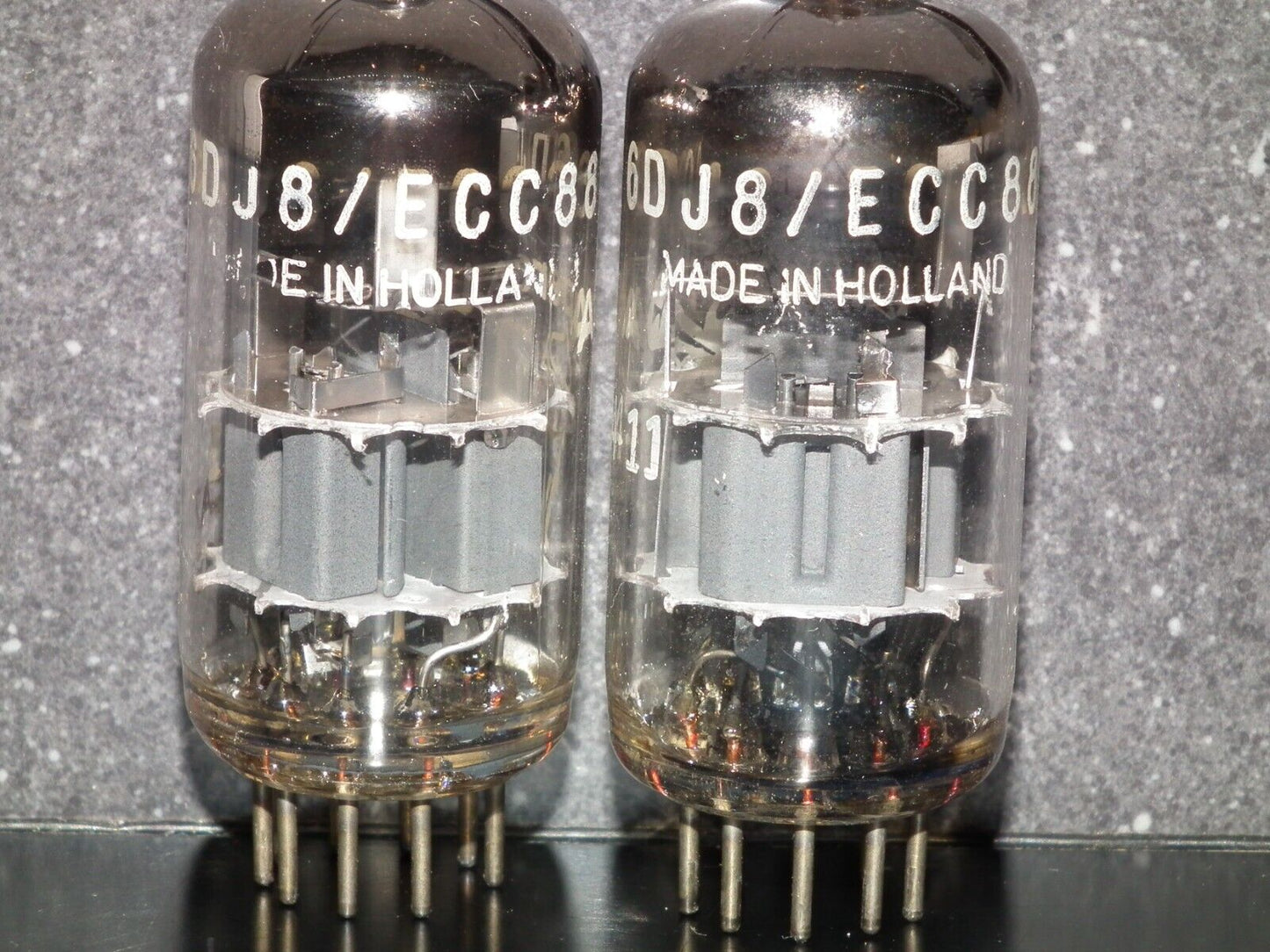 6DJ8 ECC88 Amperex Holland Matched Pair Used Tested 125% Dual Stage Getter
