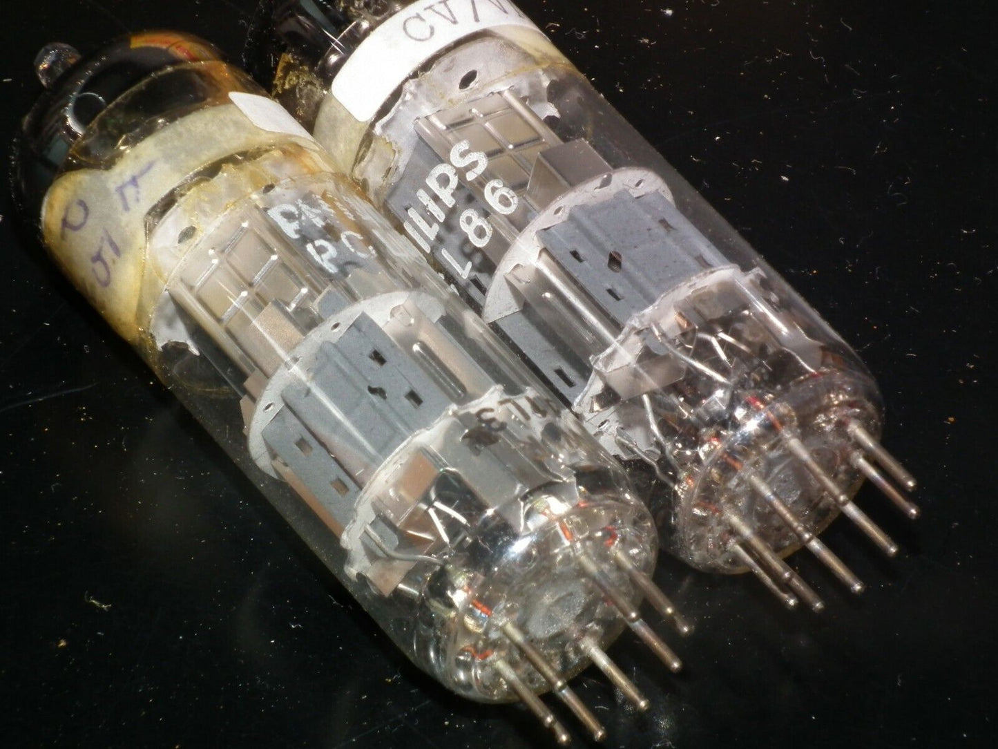 Platinum Matched Pair PCL86 14GW8 Philips NOS NIB Same codes Late 60s Holland