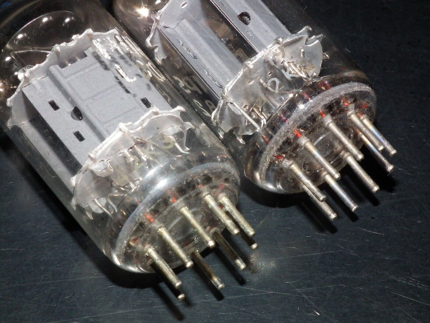 Pair (2pcs) ECC82 12AU7 Philips Heerlen Delta codes Used tested 90% of NOS Value