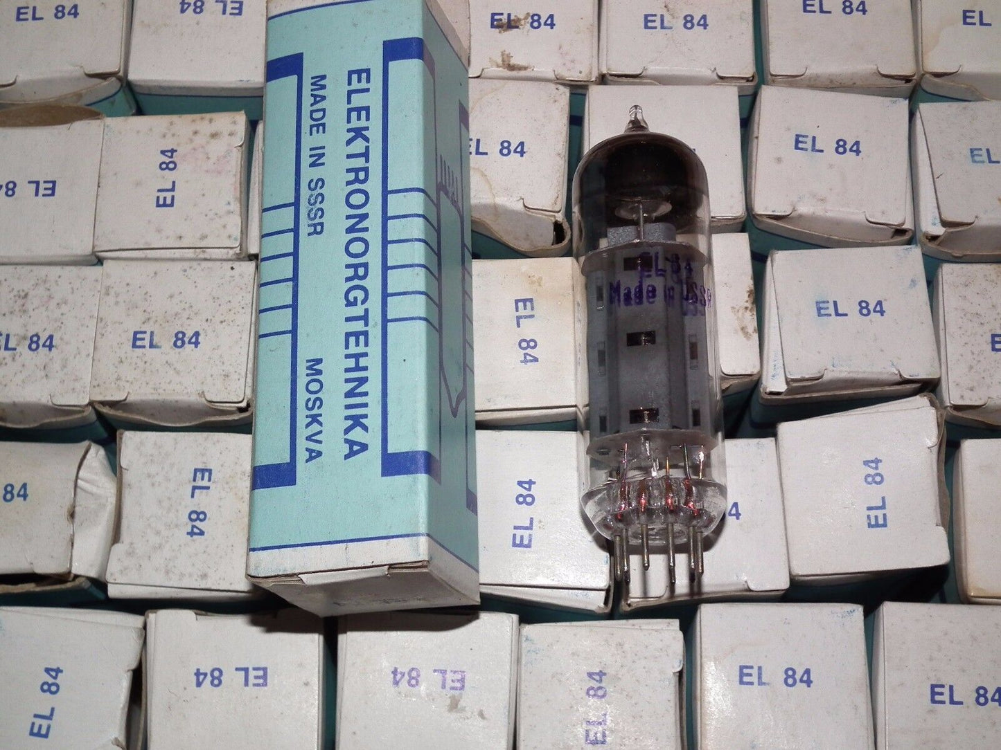 EL84 6BQ5 Elektronorg 6P14P-EV NOS platinum matched quad Reflektor for EXPORT 70