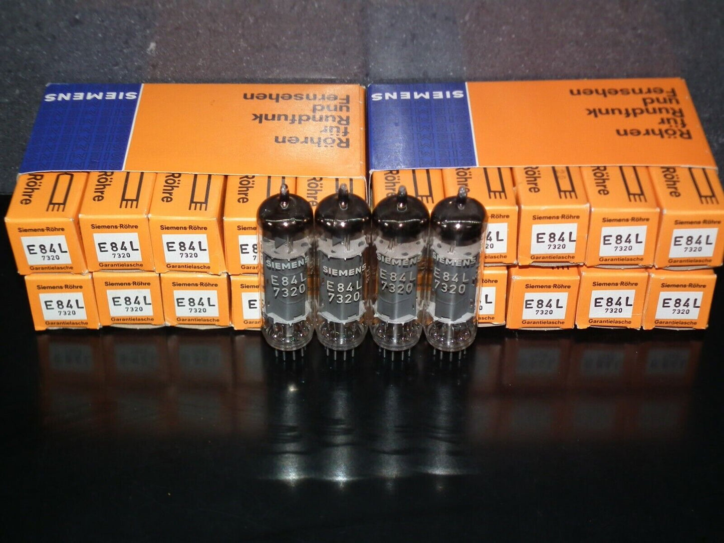 E84L 7320 Platinum Matched Quad Siemens & Halske NOS NIB EL84 6BQ5