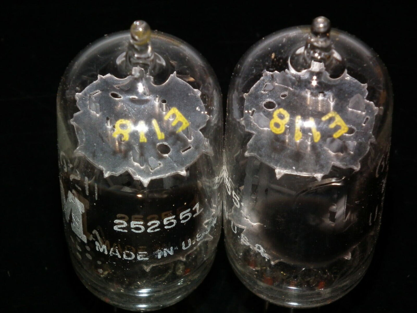 Platinum Matched Pair IBM GE 6211A Long Life 10000 hours double triode 6211 NOS