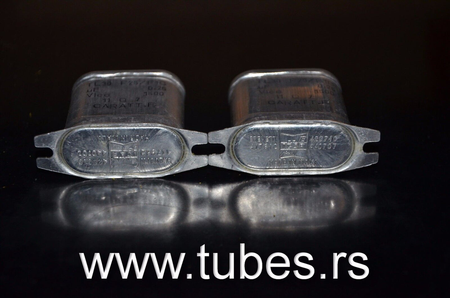Two vintage NOS PIO capacitors 0.25uF 1500V ICAR Italy perfect for tube audio