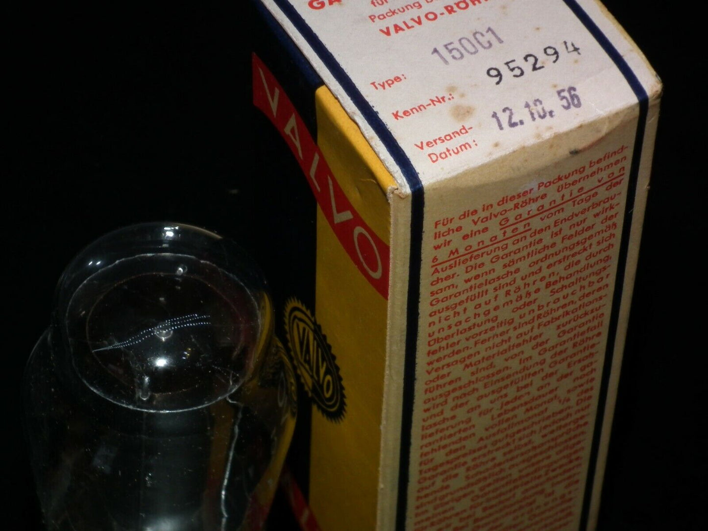 150C1 Valvo NOS NIB RARE 1956