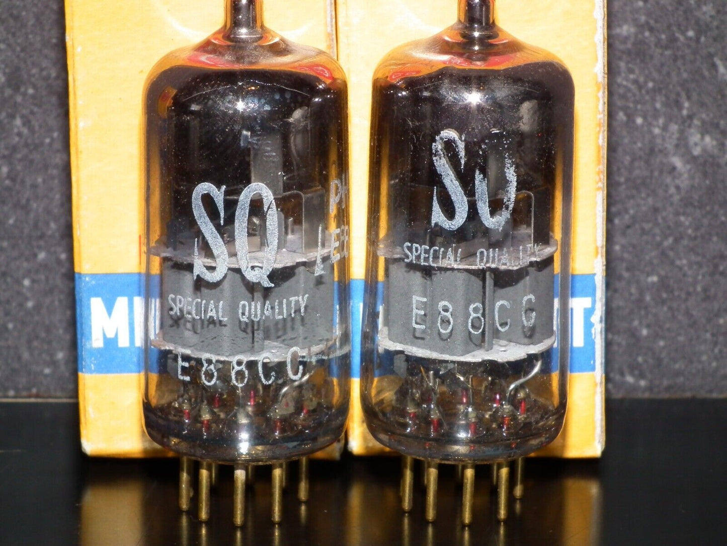E88CC 6922 Matched Pair Philips Heerlen Holland Premium ECC88 6DJ8 Tested NOS 7L