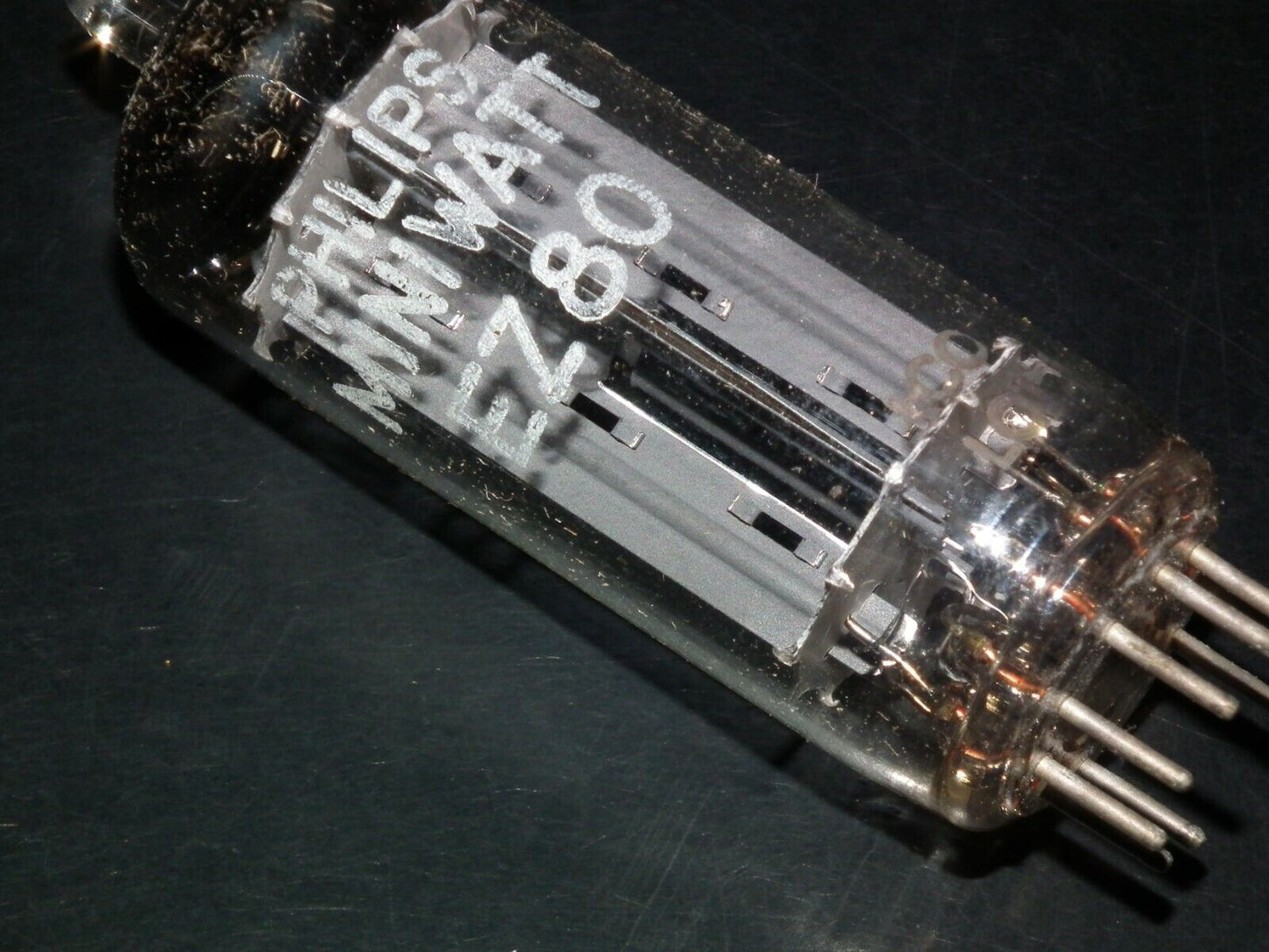 EZ80 Philips 6V4 NOS NIB RARE D Getter made by Mazda Brussels in 1960