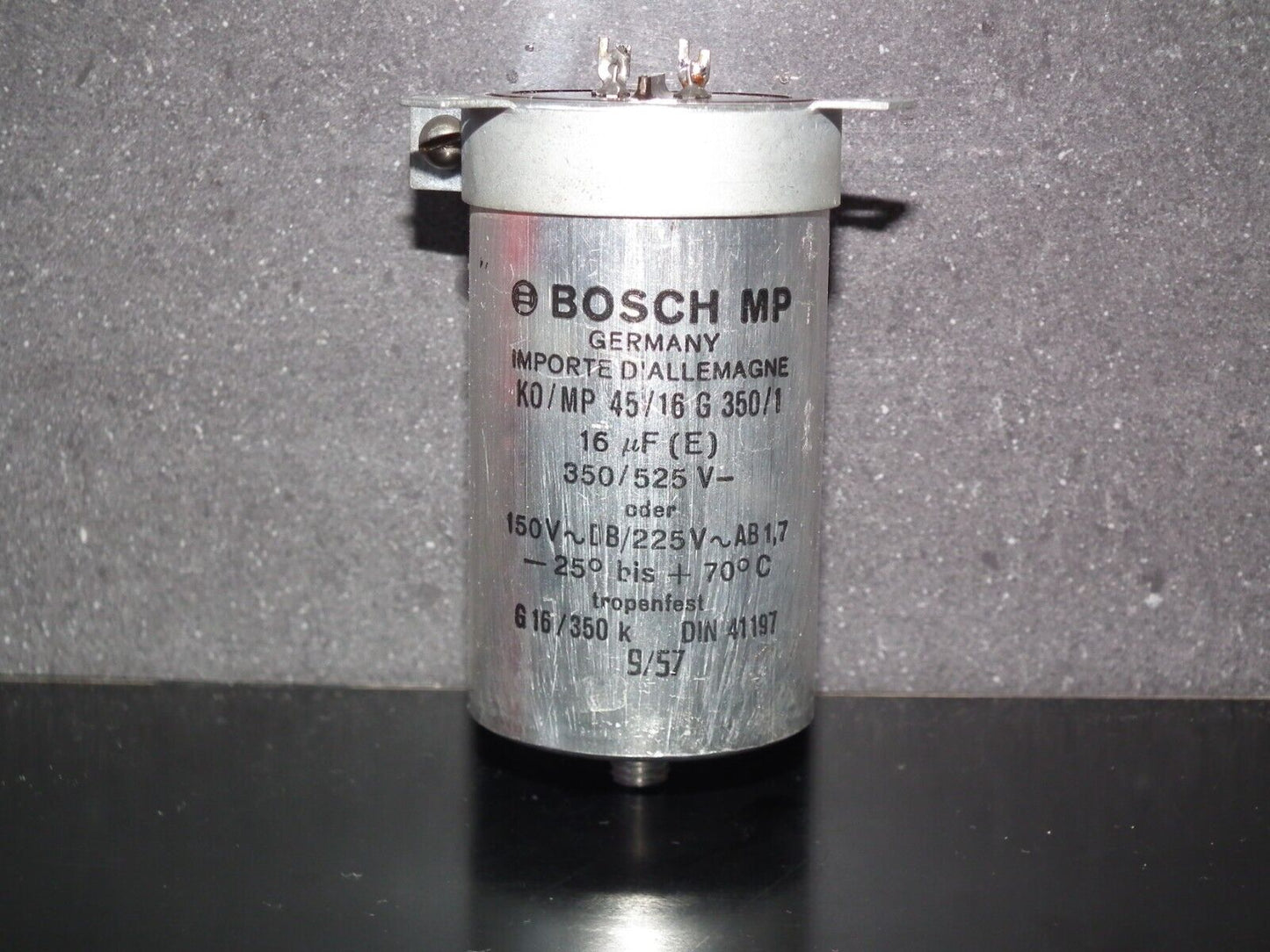 Genuine BOSCH PIO Capacitor 16mfd 525V West Germany September 1957