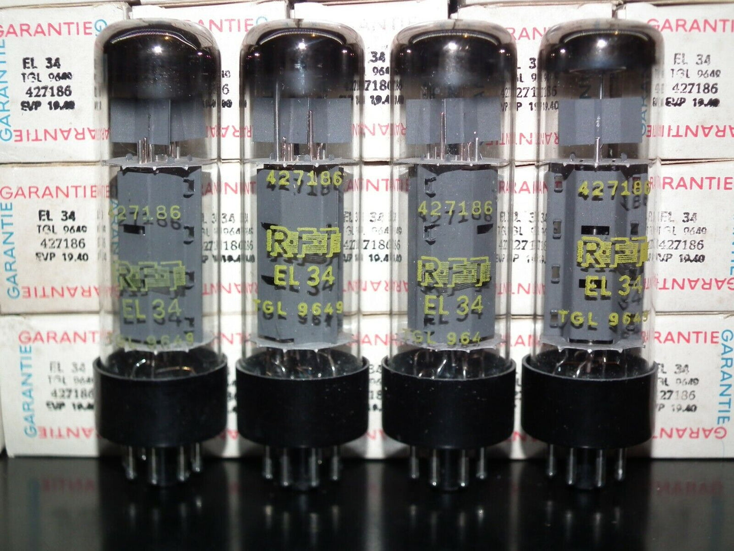EL34 6CA7 RFT Germany NOS NIB Platinum Matched Quad