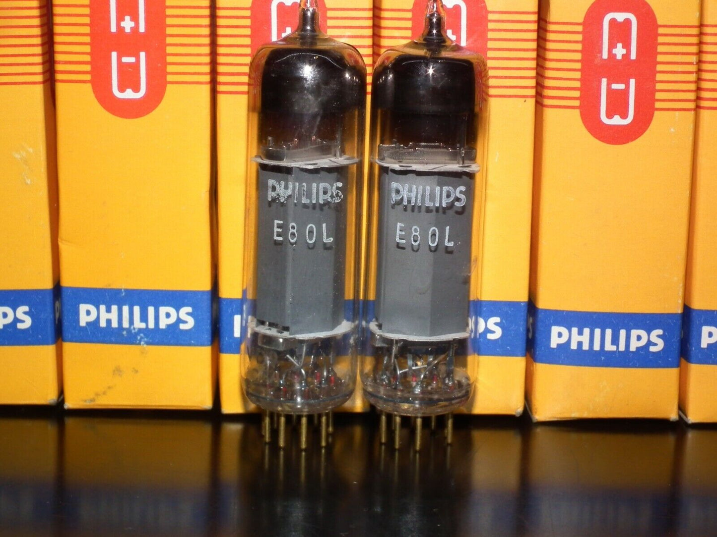 E80L Philips 6227 NOS Big O Getter Gold Pins SQ Made in Holland