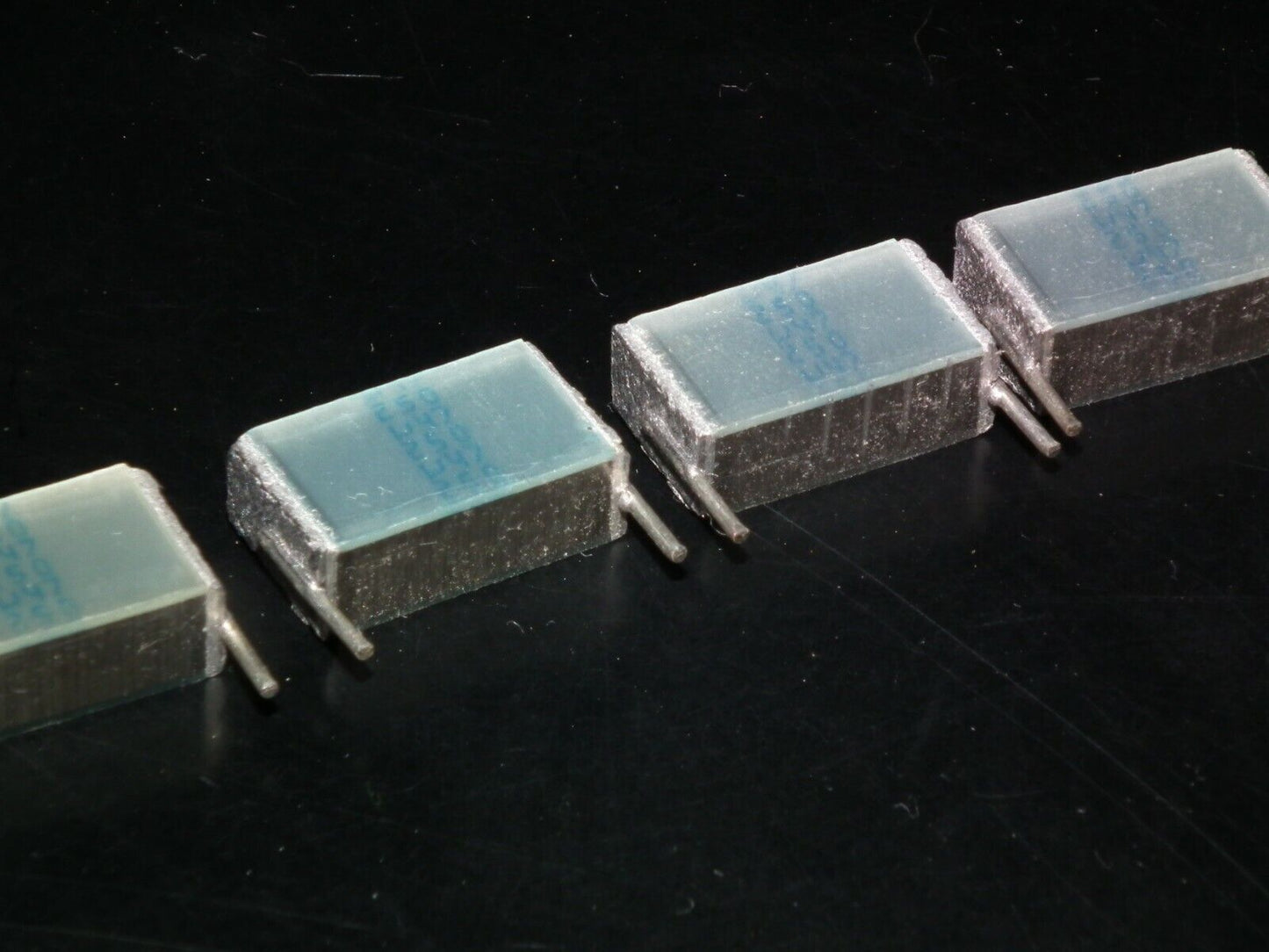Four NOS vintage Siemens MKT Silver capacitors 470nF 250V W. Germany 0.47u 250V