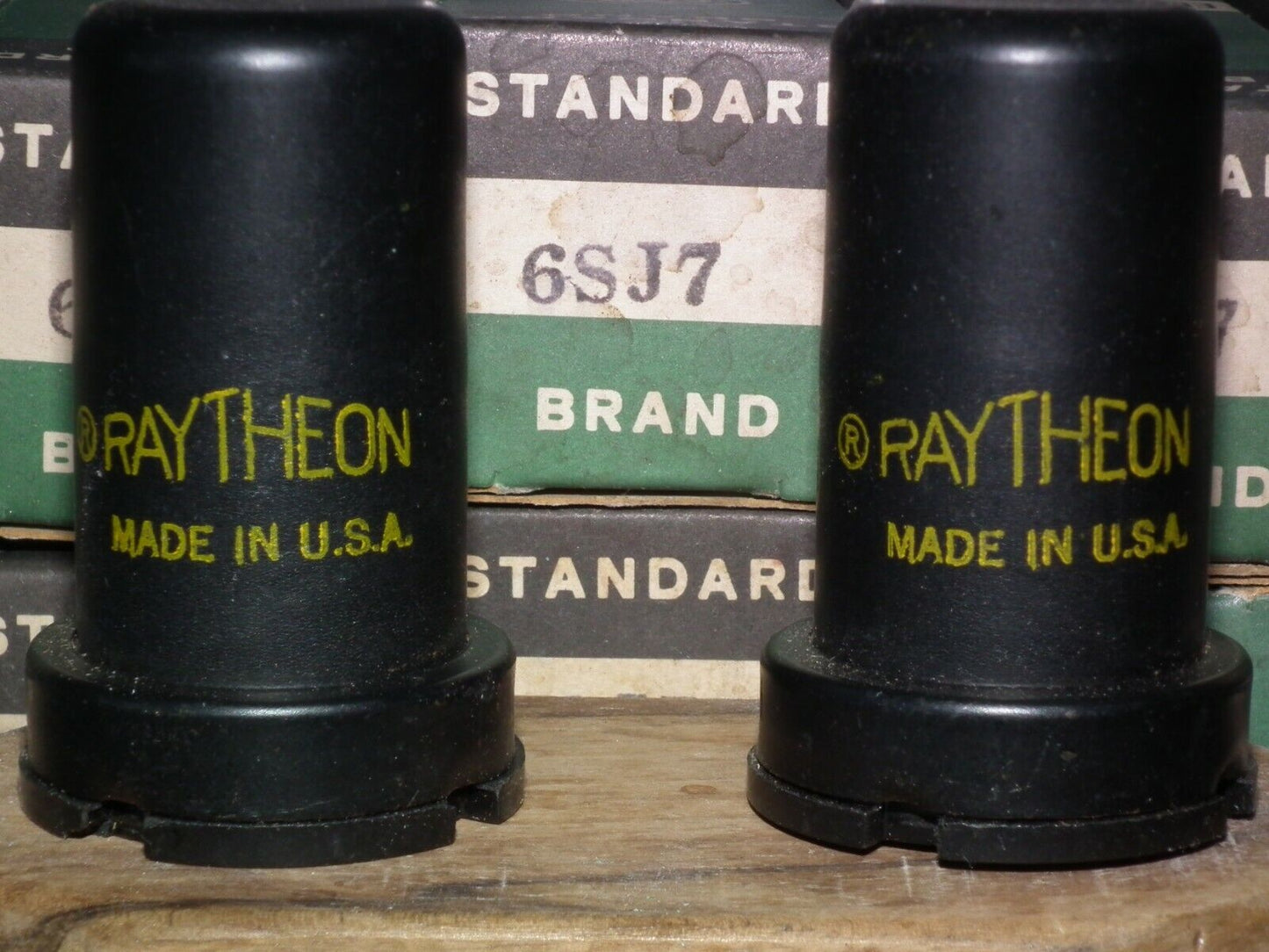 Matched Pair Raytheon 6SJ7 NOS NIB