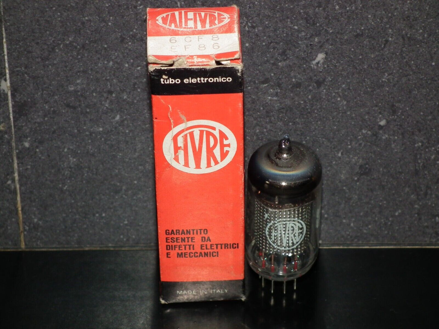 EF86 Fivre 6CF8 NOS NIB Made in Italy in 60s Silver Plate