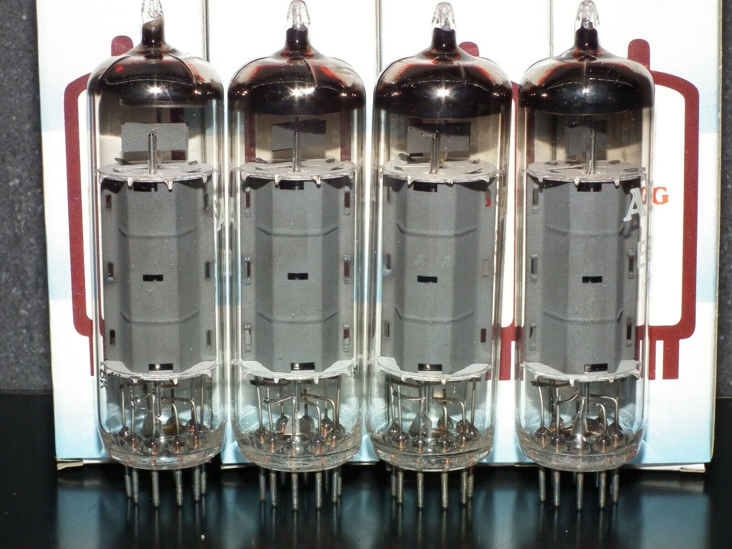 E84L 7320 Platinum Matched Quad Siemens Halske AEG Telefunken NOS NIB EL84 6BQ5