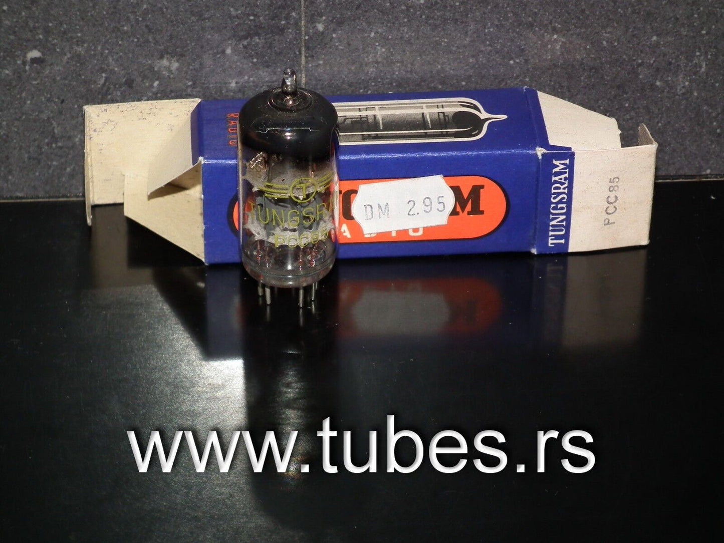 PCC85 Tungsram NOS NIB RARE OLD TYPE THICK GETTER 9AQ8