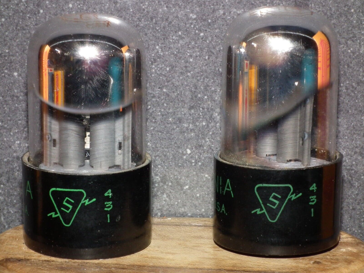 Platinum Matched Pair Sylvania 6SL7GT NOS NIB Chrome Tops Short Bulb Used 135%