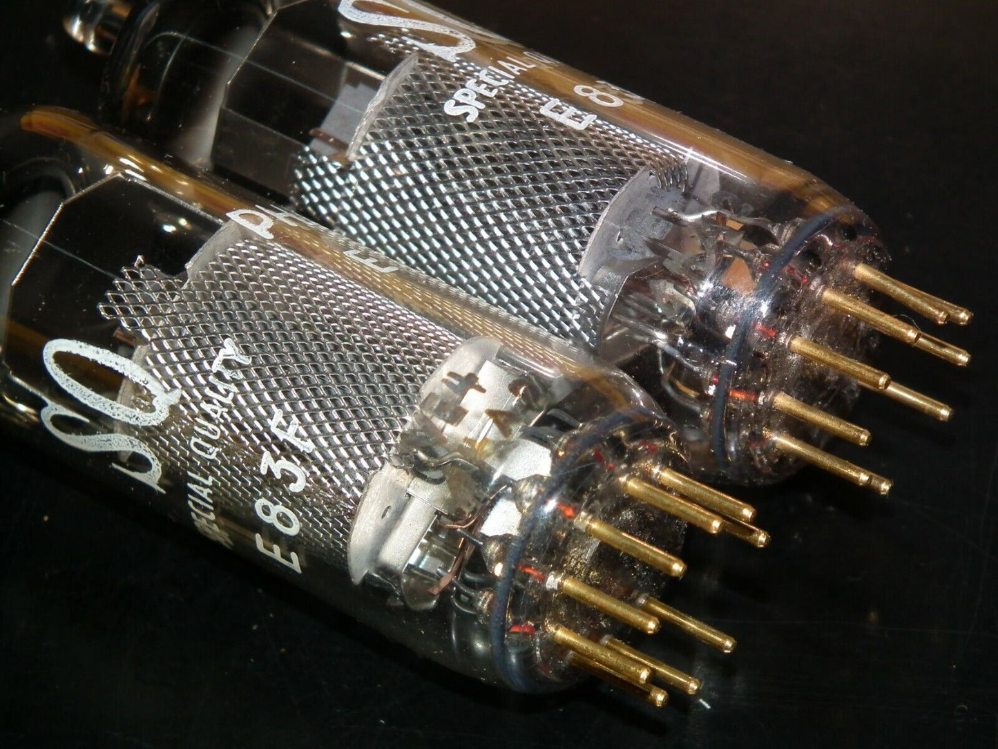 E83F Philips Matched Pair NOS NIB Heerlen Big round getter LOW Noise