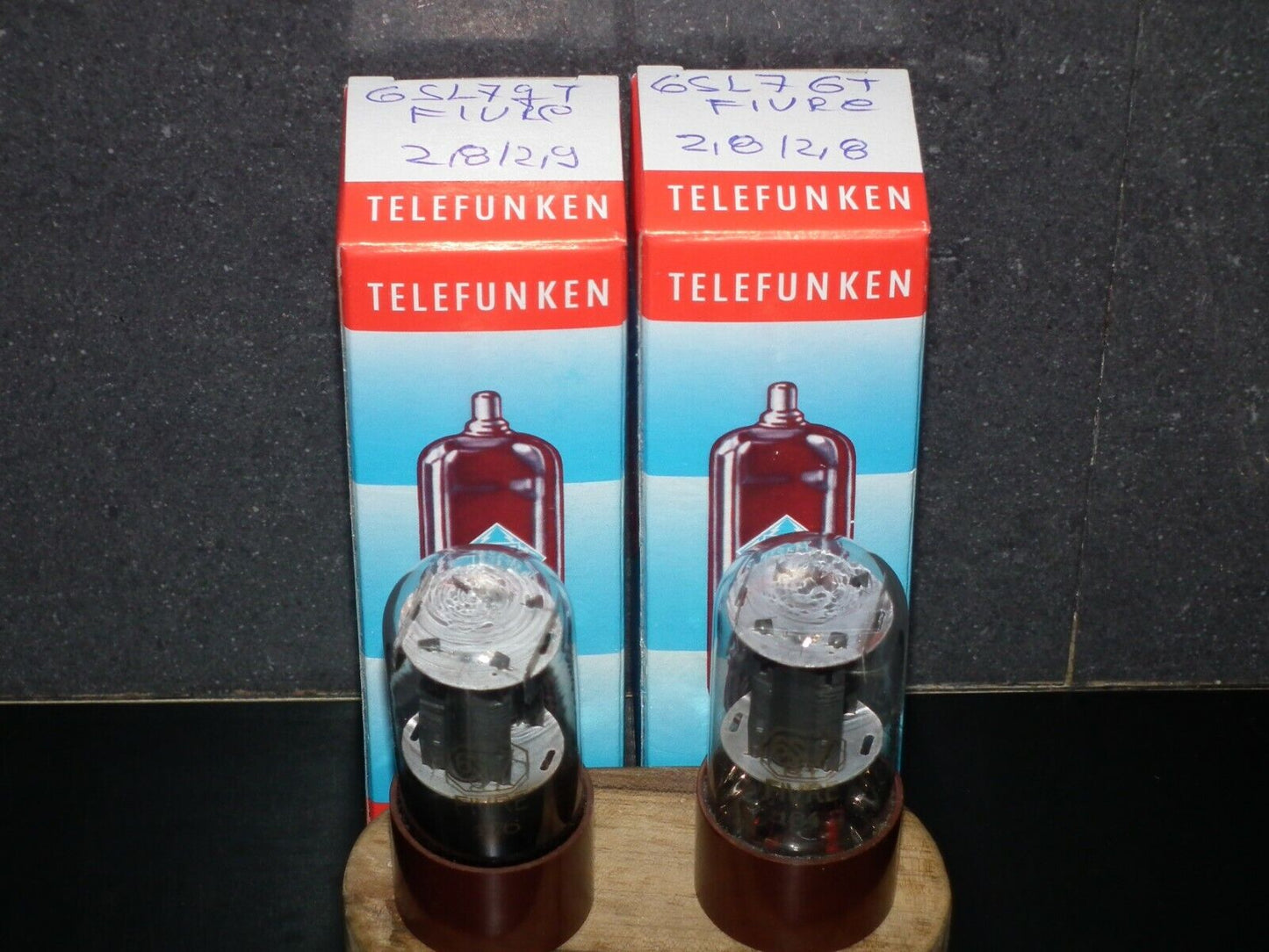 Platinum Matched Pair 6SL7GT Fivre USED Matched Pair RARE BROWN BASE D GETTER