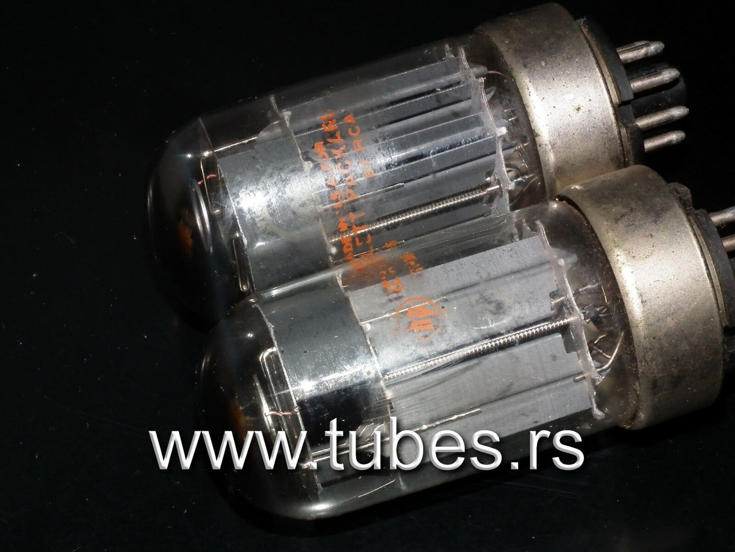 Matched pair HP RCA 6080 double triode ( 6AS7 5998) True triple mica type